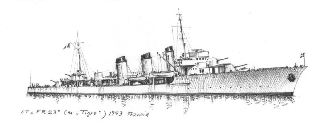 1943 - Cacciatorpediniere FR 23 - ex 'Tigre'